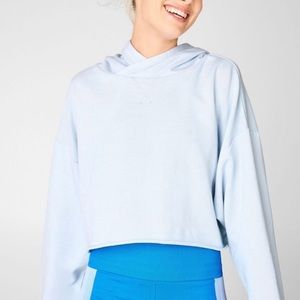 Fabletics cropped light blue hoodie size M!